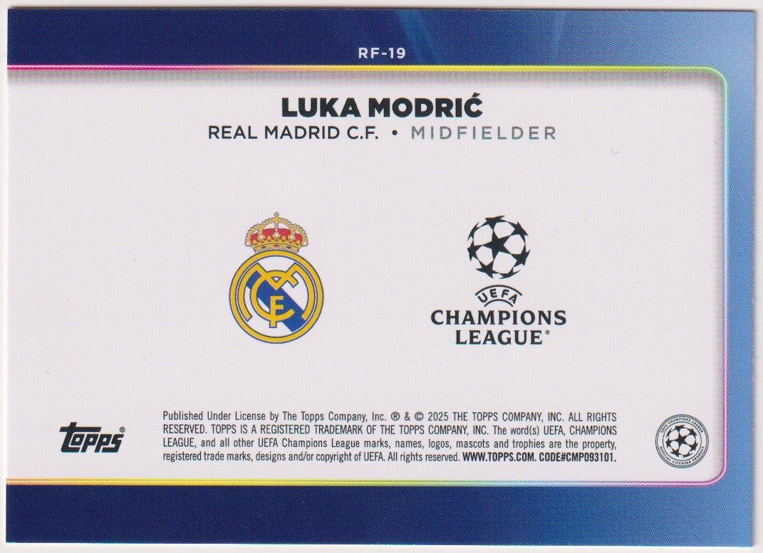 Topps Trophy 2024-25 Luka Modrić Real Madrid C.F. UEFA Champions League Parallel – Bild 2