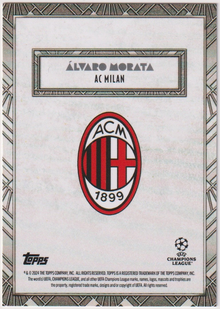 Topps Deco 2023-24 Álvaro Morata AC Milan Parallel Rare – Bild 2