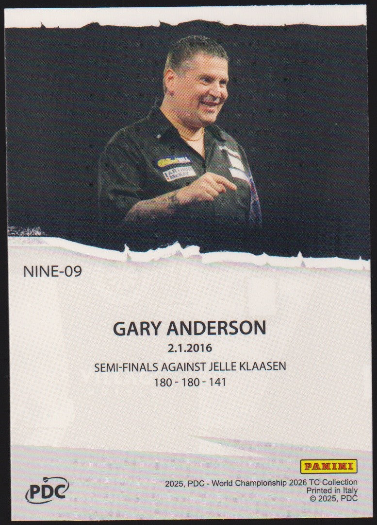 Panini PDC World Championship 2026 Gary Anderson "The Beast" Refractor Parallel – Bild 2