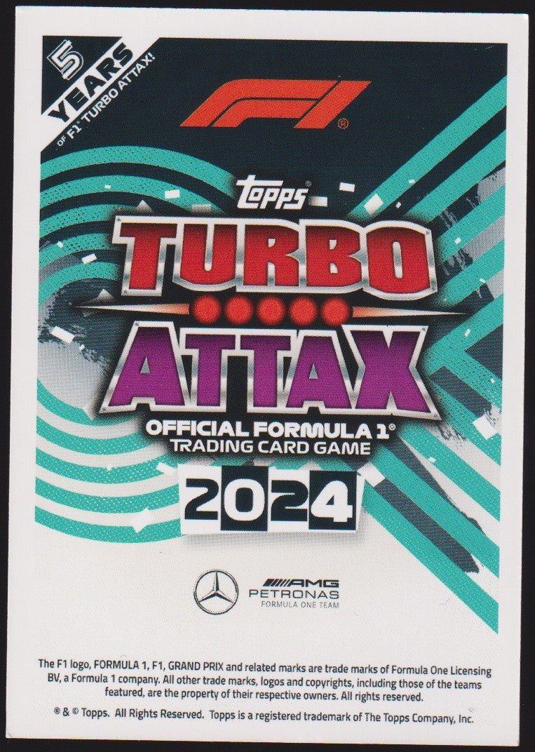 Topps Turbo Attax 2024 George Russell Mercedes-AMG Petronas Parallel Rare – Bild 2