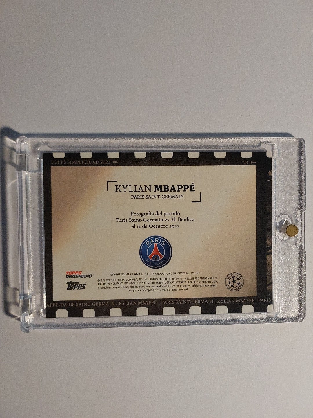 Topps Simplicidad 2022-23 Kylian Mbappé Paris Saint-Germain Parallel Insert Rare – Bild 2