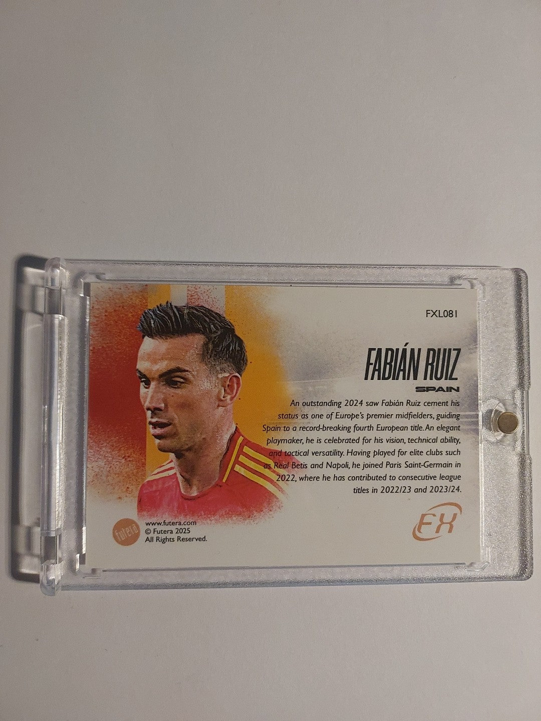 Futera Unique 2024-25 Fabian Ruiz Spanien PSG Parallel Rare Hit – Bild 2