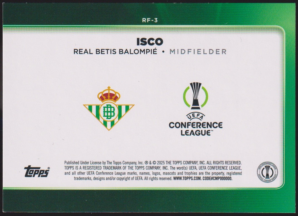 Topps Trophy 2024-25 ISCO Real Betis Balompié UEFA Conference League Parallel – Bild 2