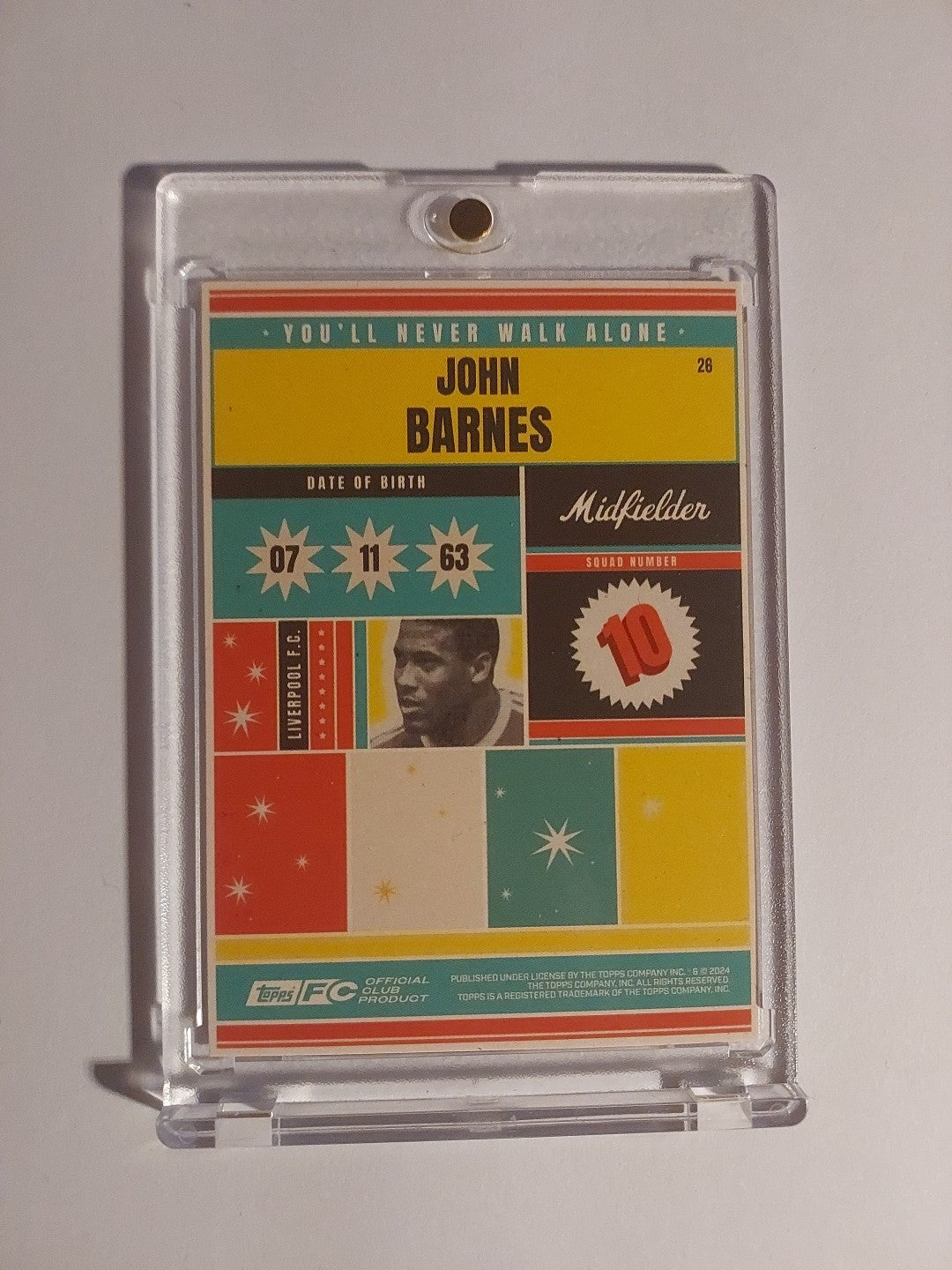 Topps Liverpool Team Set 2024-25 John Barnes Limited Edition Parallel – Bild 2