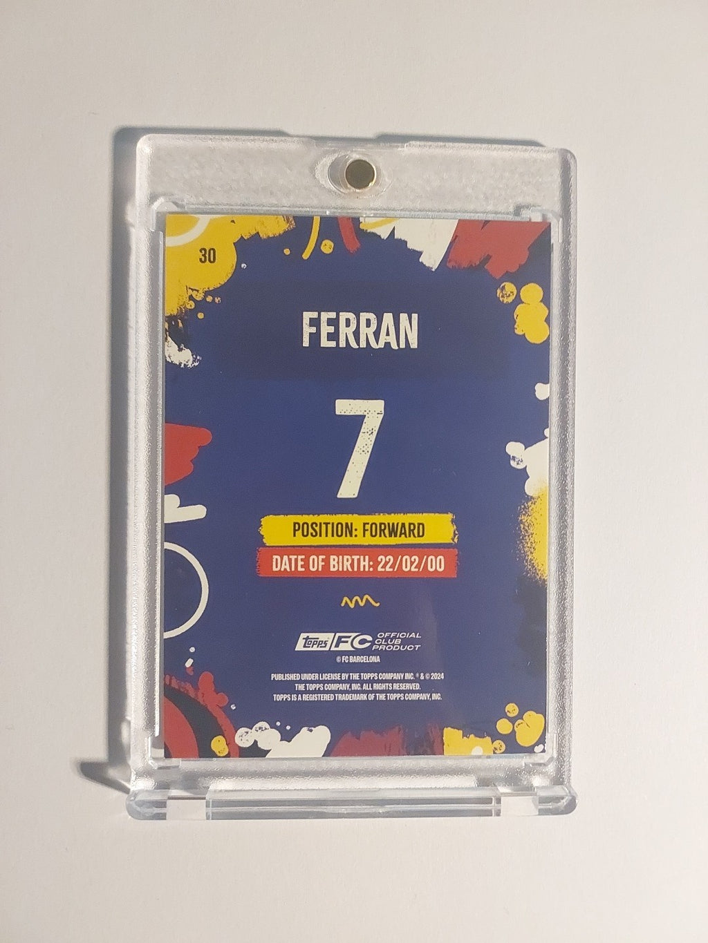 Topps Fc Barcelona Team Set 2024-25 Ferran Torres Limited Edition Parallel – Bild 2