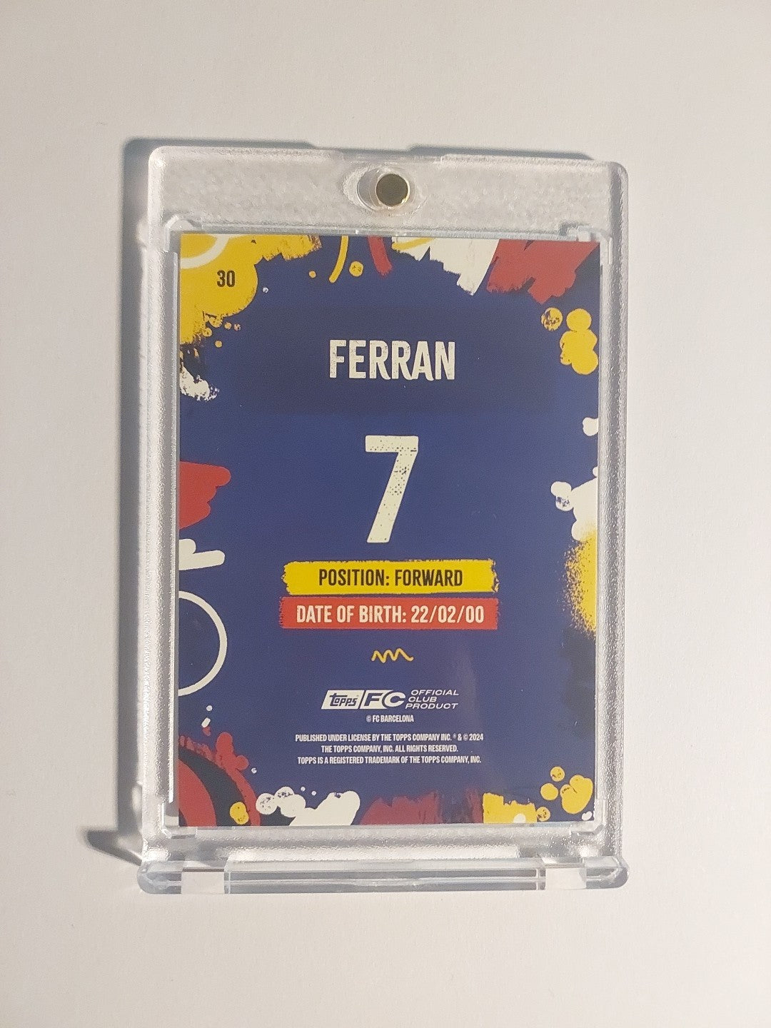 Topps Fc Barcelona Team Set 2024-25 Ferran Torres Limited Edition Parallel – Bild 2