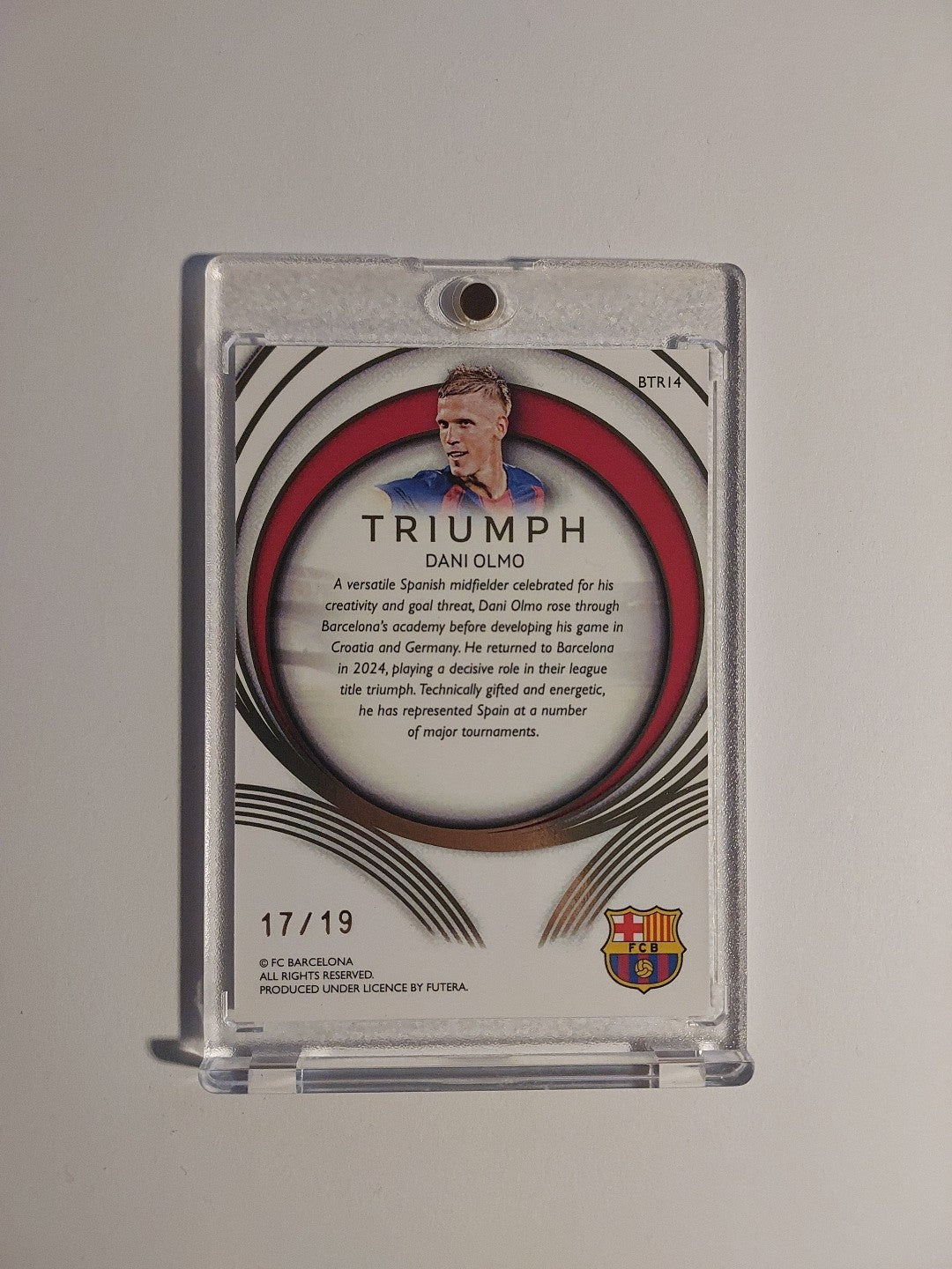 Futera Barcelona 2026 Dani Olmo Spanien Parallel 17/19 Refractor Ultra Rare Hit – Bild 2