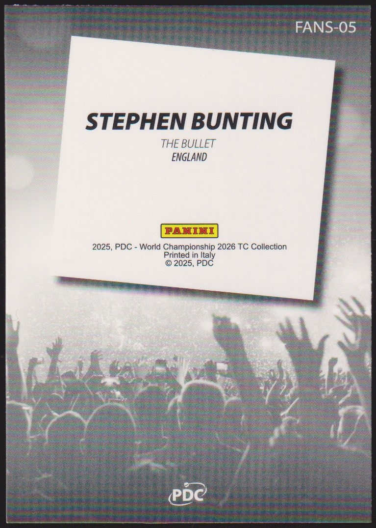 Panini PDC World Championship 2026 Stephen Bunting Refractor Parallel – Bild 2