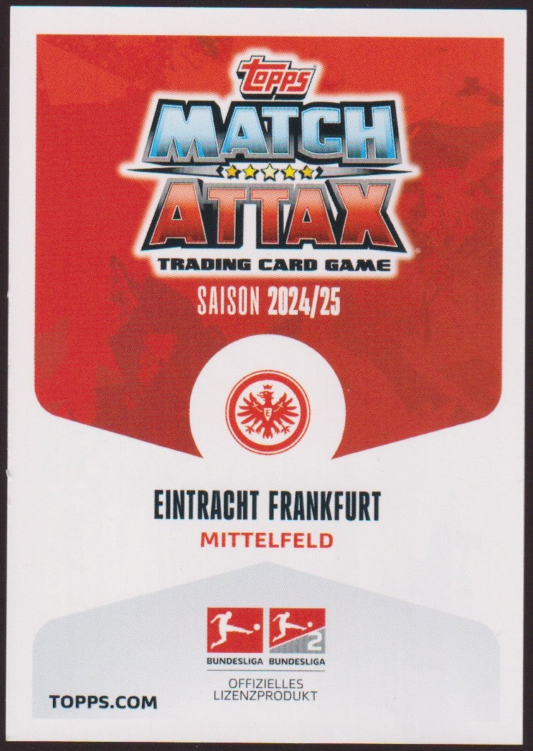 Topps 2023-24 Mario Götze Eintracht Frankfurt Saison 2024/25 Mittelfeld Parallel – Bild 2