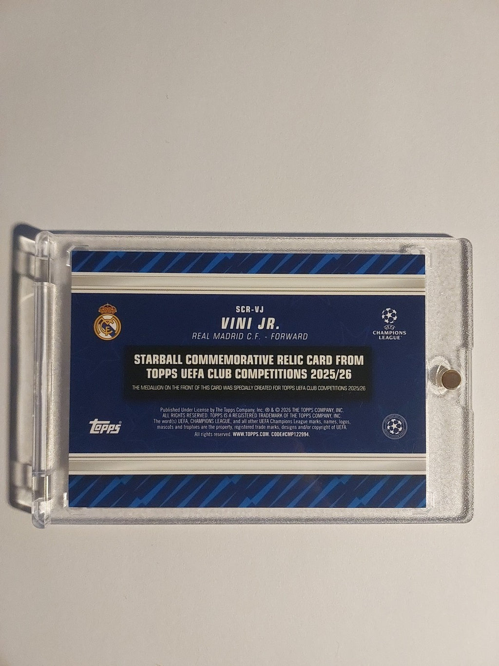 Topps UCC Flagship 2025-26 Vini Jr Real Madrid Starball Relic Parallel Refractor – Bild 2
