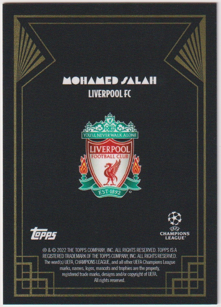 Topps Deco 2021-22 Mohamed Salah Liverpool FC Golden Great Parallel Rare – Bild 2