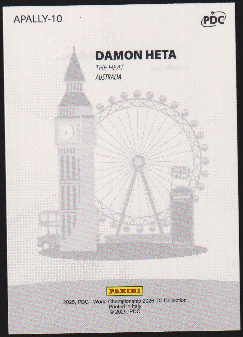 Panini PDC World Championship 2026 Damon Heta "The Heat" Refractor Parallel – Bild 2