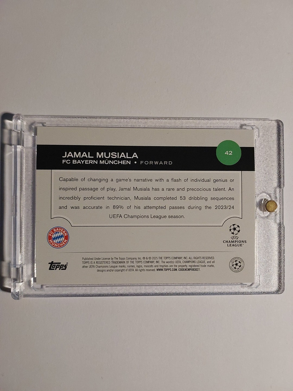 Topps UCC Flagship 2024-25 Jamal Musiala Bayern München Parallel Refractor Rare – Bild 2