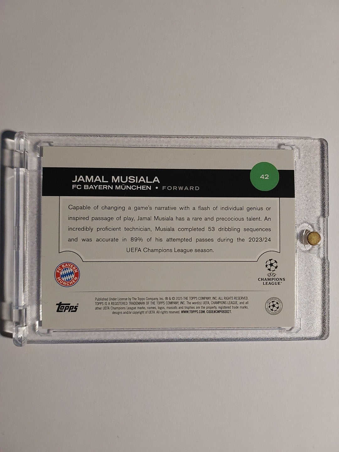 Topps UCC Flagship 2024-25 Jamal Musiala Bayern München Parallel Refractor Rare – Bild 2