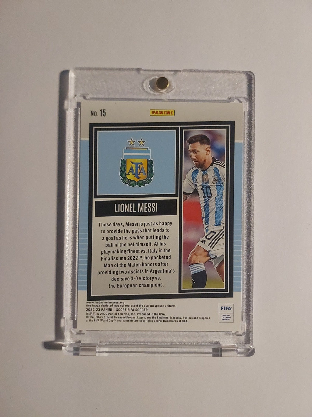 Panini Score 2022-23 Lionel Messi Argentinien Barcelona Legend Parallel Rare – Bild 2