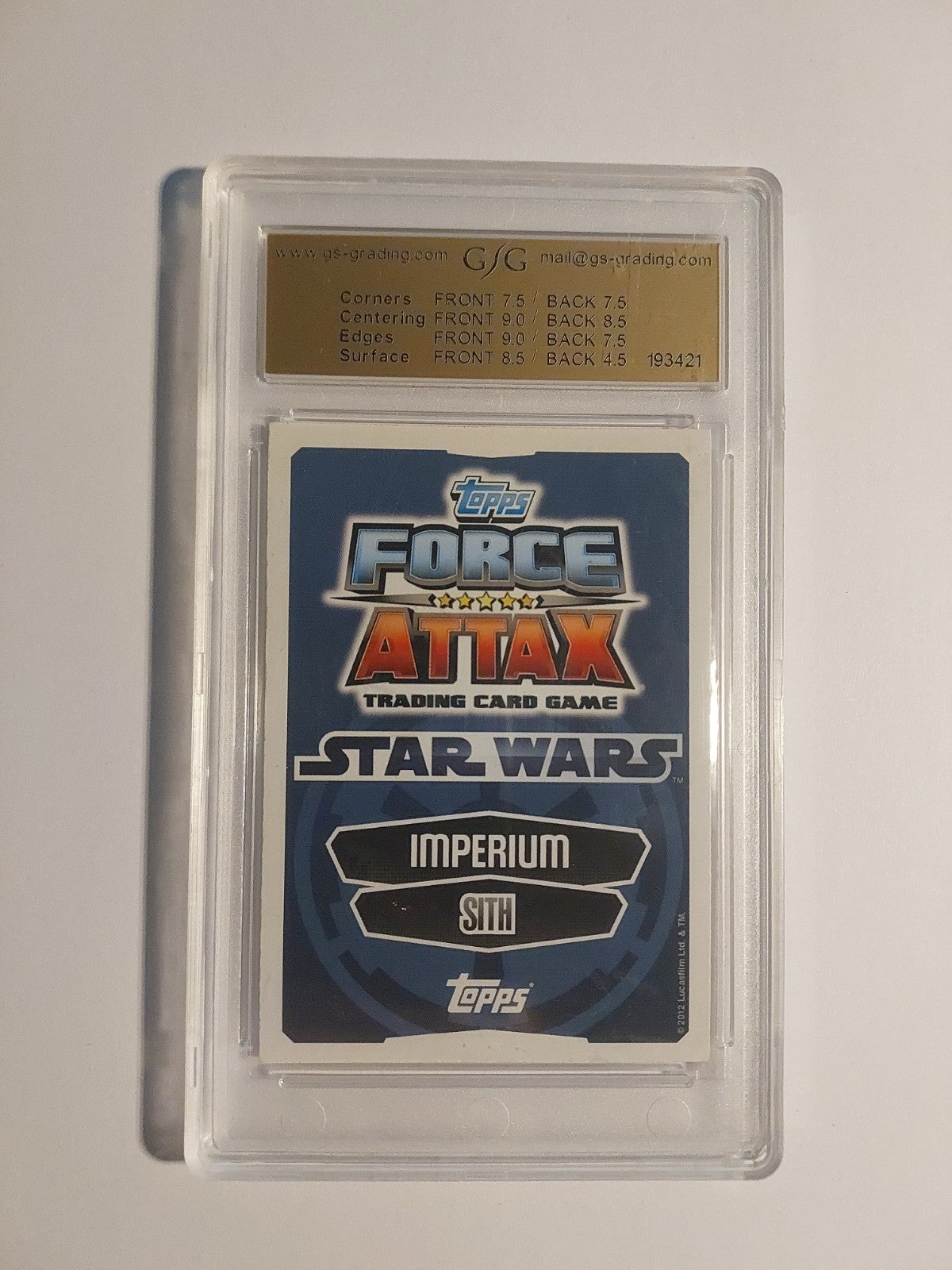 Topps Star Wars 2012 Darth Vader Sith Imperium Refractor GSG 6.5 = PSA Rare – Bild 2