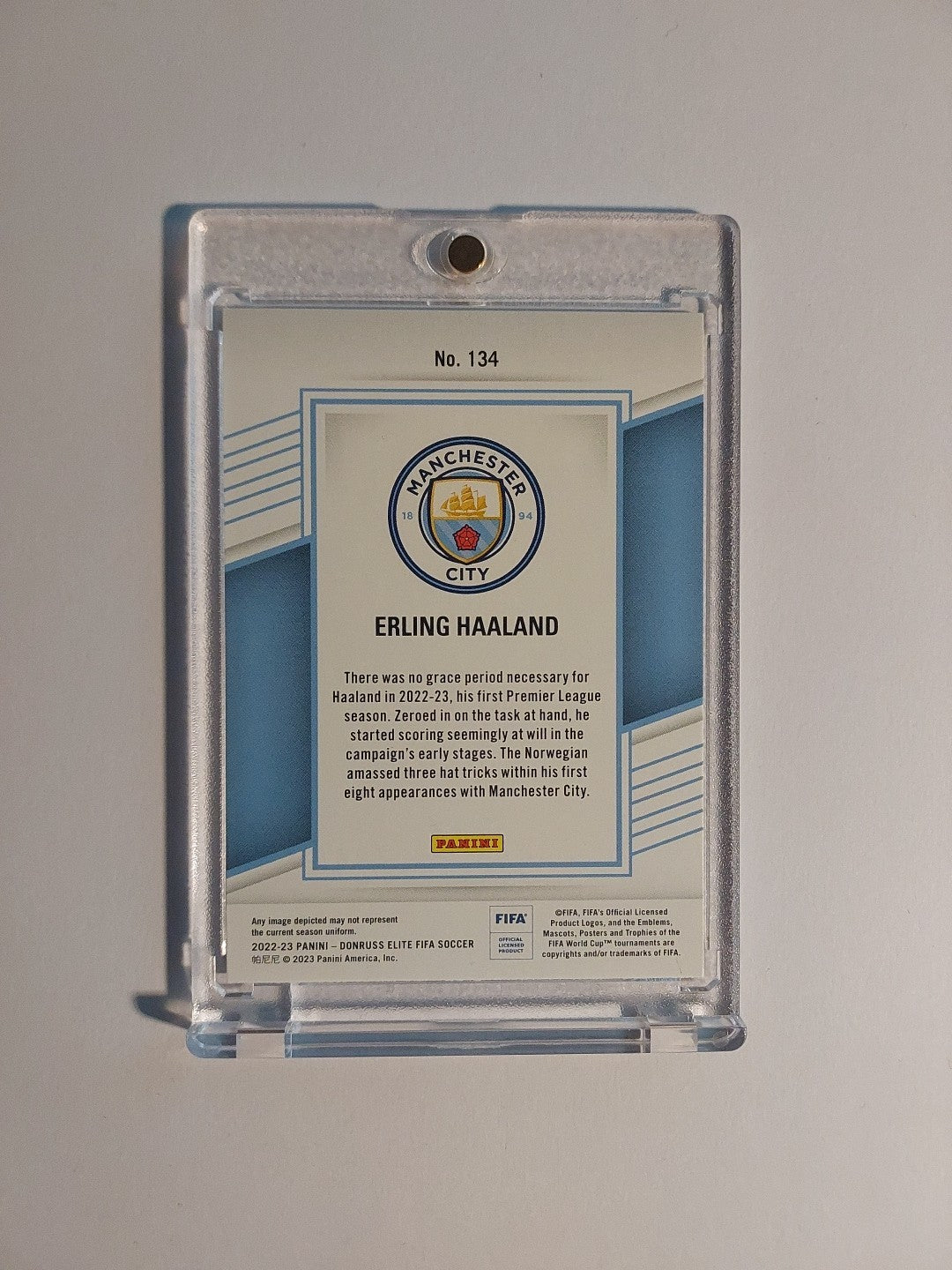 Panini Elite 2022-23 Erling Haaland Manchester City Parallel Refractor Insert – Bild 2