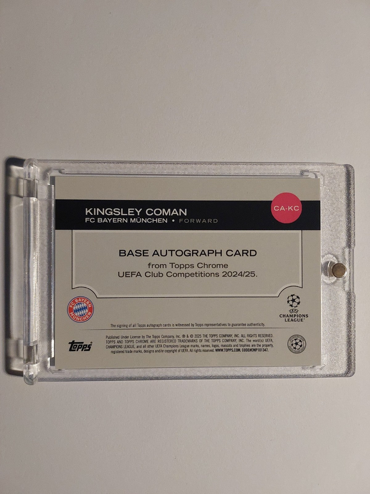 Topps Chrome Flagship 2024-25 Kingsley Coman Auto Bayern München Parallel 32/199 – Bild 2