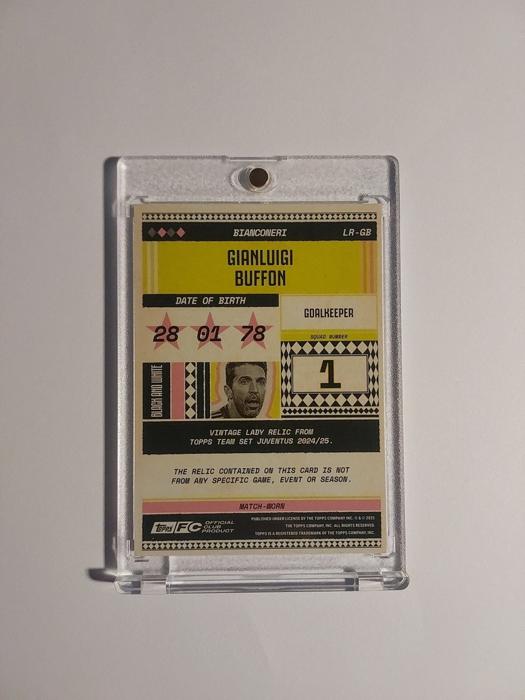 Topps Juventus Turin Team Set 2024-25 Gianluigi Buffon Patch Relic Parallel /50 – Bild 2