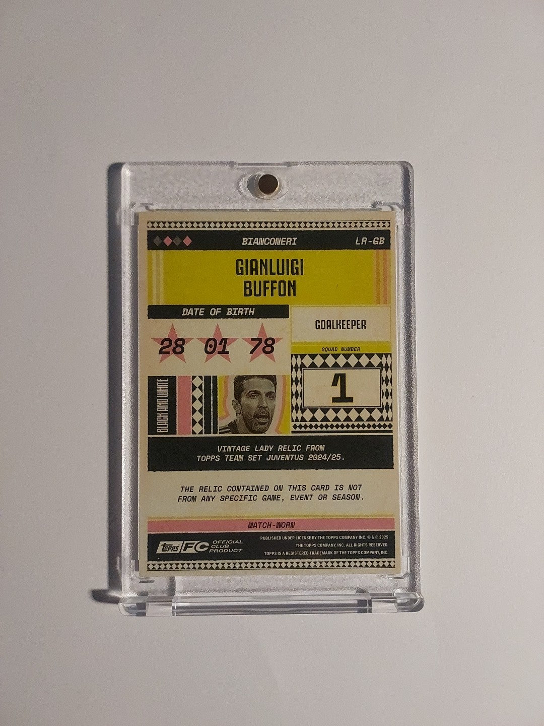 Topps Juventus Turin Team Set 2024-25 Gianluigi Buffon Patch Relic Parallel /50 – Bild 2