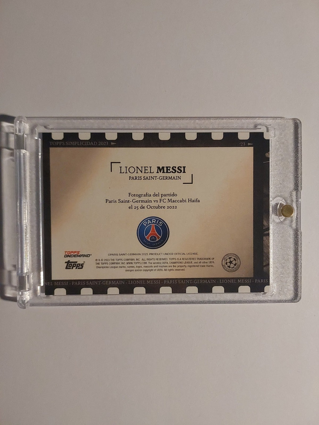Topps Simplicidad 2022-23 Lionel Messi Paris Saint-Germain Legend Black Parallel – Bild 2