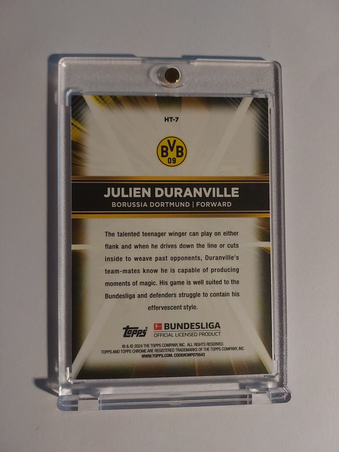 Topps 60 Jahre Bundesliga 2023-24 Julien Duranville Borussia Dortmund Parallel – Bild 2