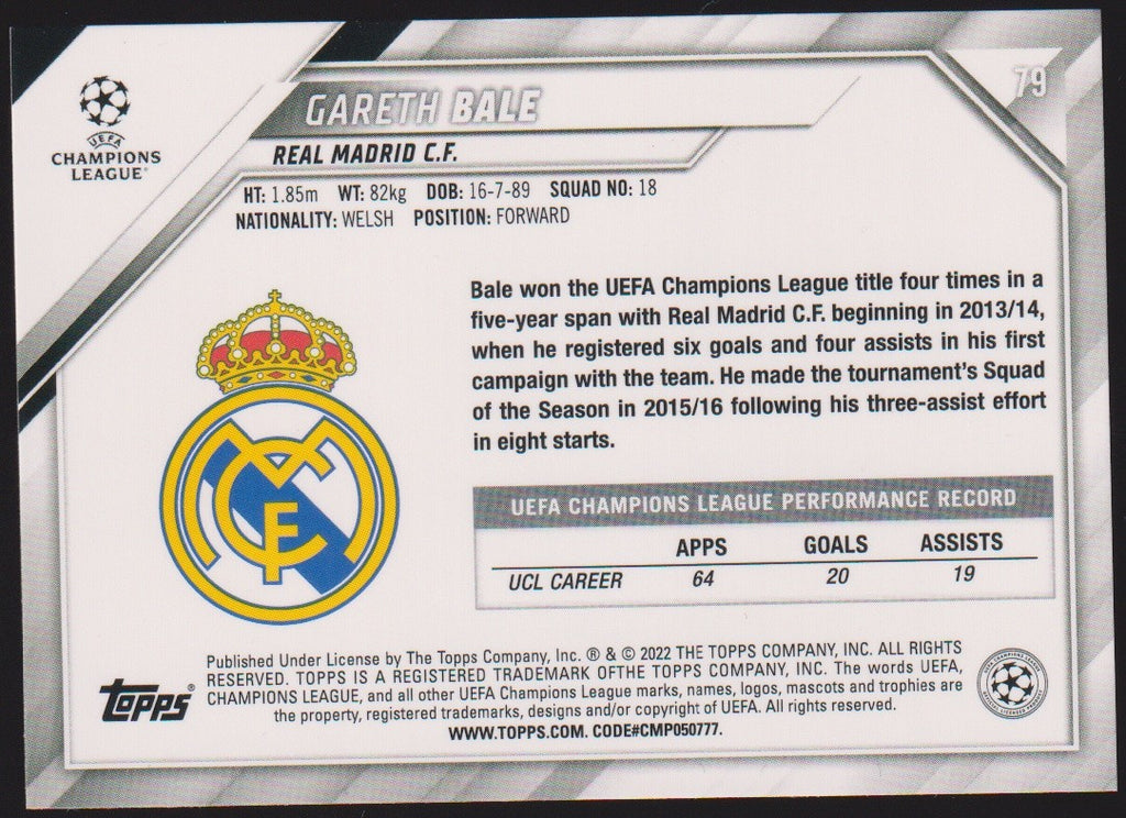 Topps 2021-22 Gareth Bale Real Madrid C.F. Parallel Rare – Bild 2