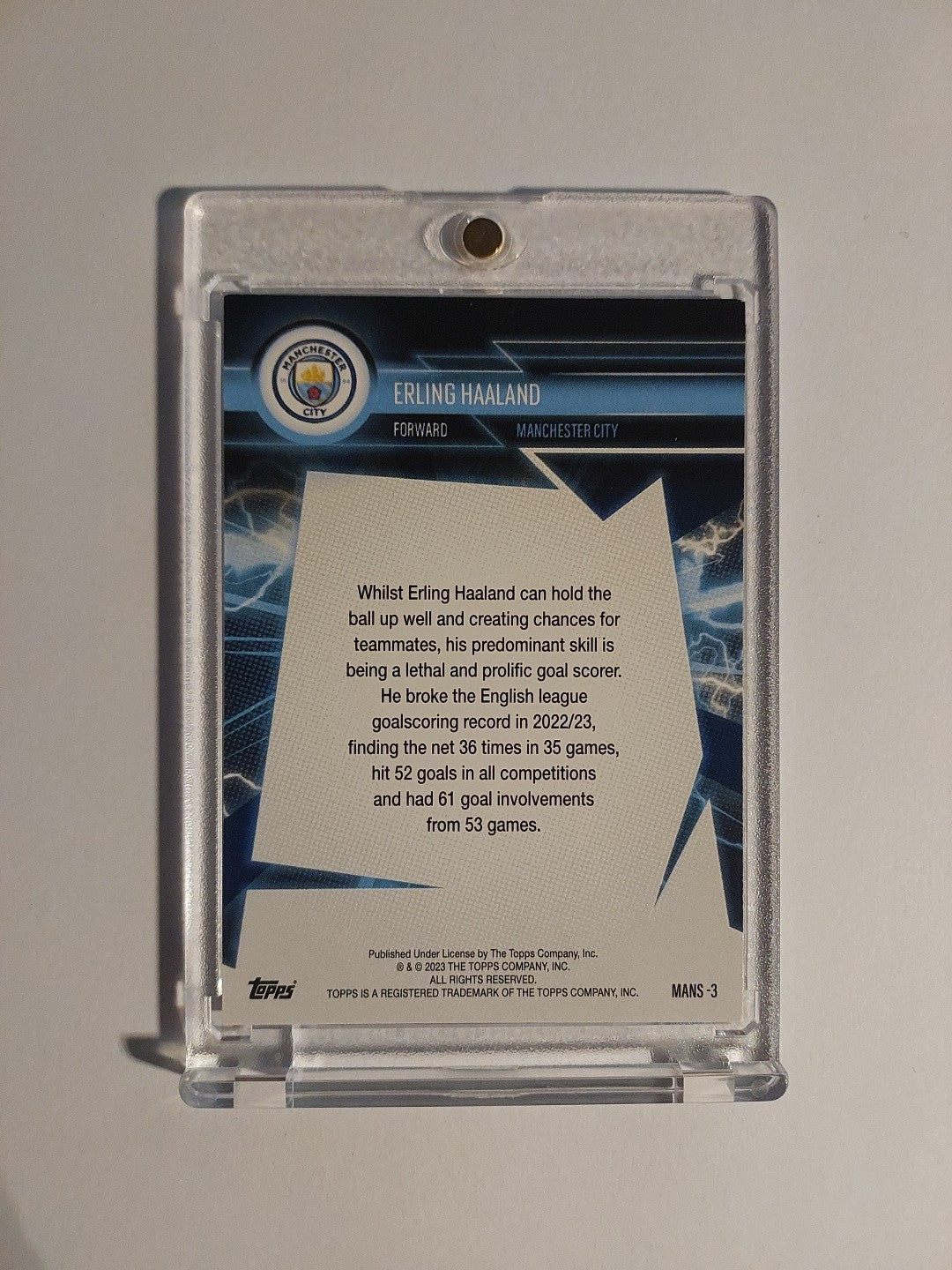 Topps Manchester City Team Set 2022-23 Erling Haaland Parallel Ultra Rare Hit – Bild 2