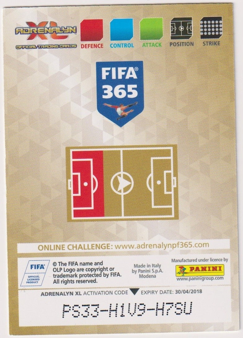 Panini FIFA 365 2017-18 Michał Pazdan Legia Warszawa Adrenalyn XL Parallel Rare – Bild 2