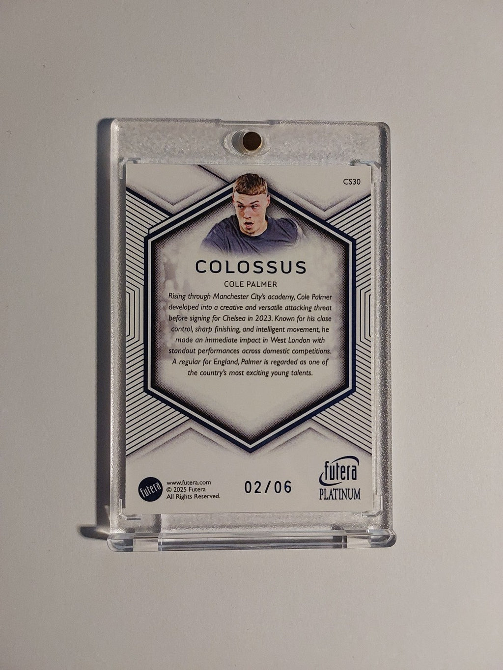 Futera Platinum 2025 Cole Palmer Chelsea England Parallel 2/6 Refractor Rare Hit – Bild 2