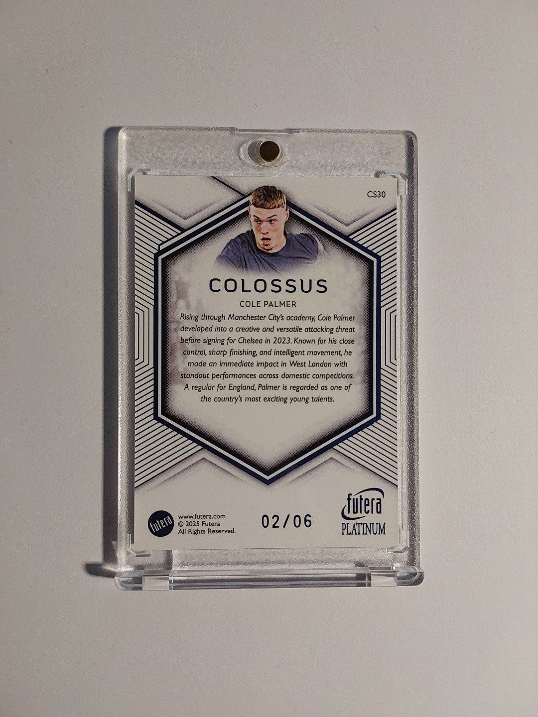 Futera Platinum 2025 Cole Palmer Chelsea England Parallel 2/6 Refractor Rare Hit – Bild 2