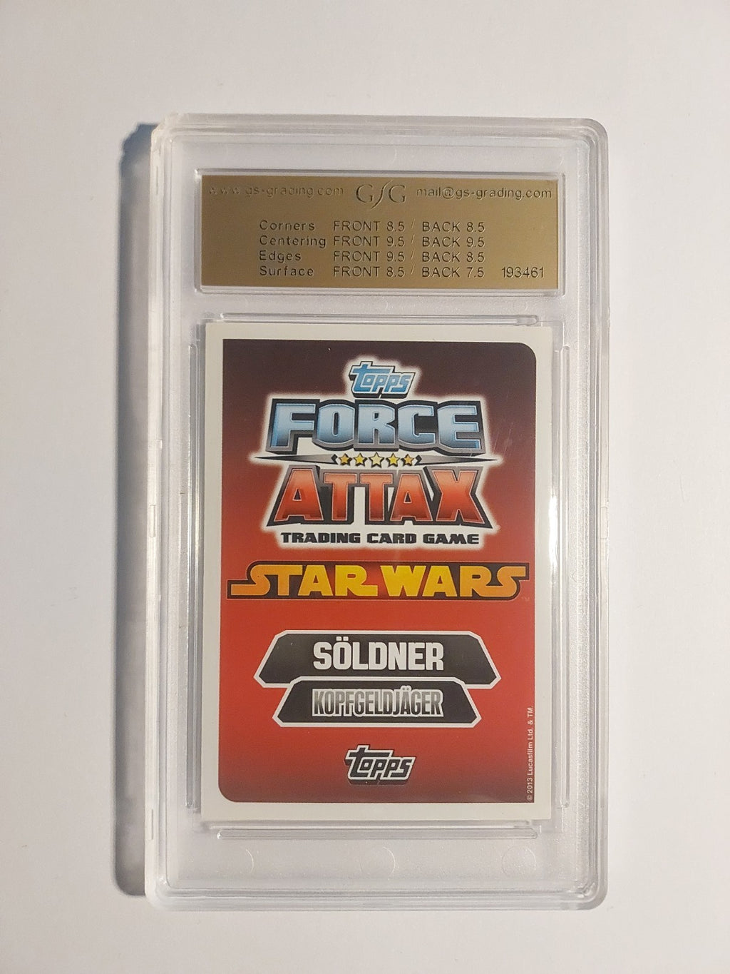 Topps Star Wars 2013 Boba Fett Söldner Limited Edition GSG 8.5 = PSA Ultra Rare – Bild 2