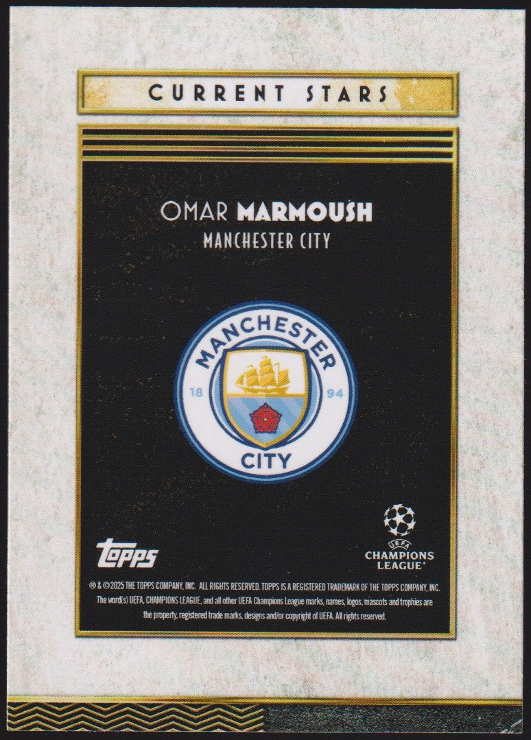 Topps Current Stars 2024-25 Omar Marmoush Manchester City Parallel Rare – Bild 2