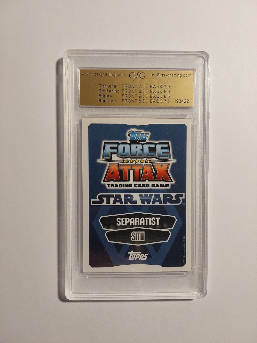 Topps Star Wars 2012 General Grievous Sith Separatisten GSG 7.5 = PSA Vintage – Bild 2