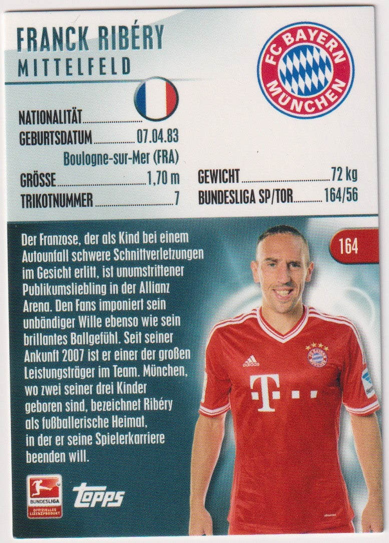 Topps Bundesliga 2013-14 Franck Ribery Bayern München Parallel Refractor – Bild 2
