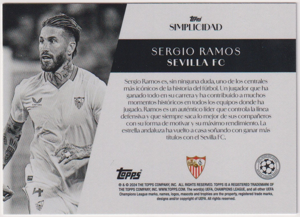 Topps SIMPLICIDAD Sergio Ramos Sevilla Legend Parallel Rare – Bild 2
