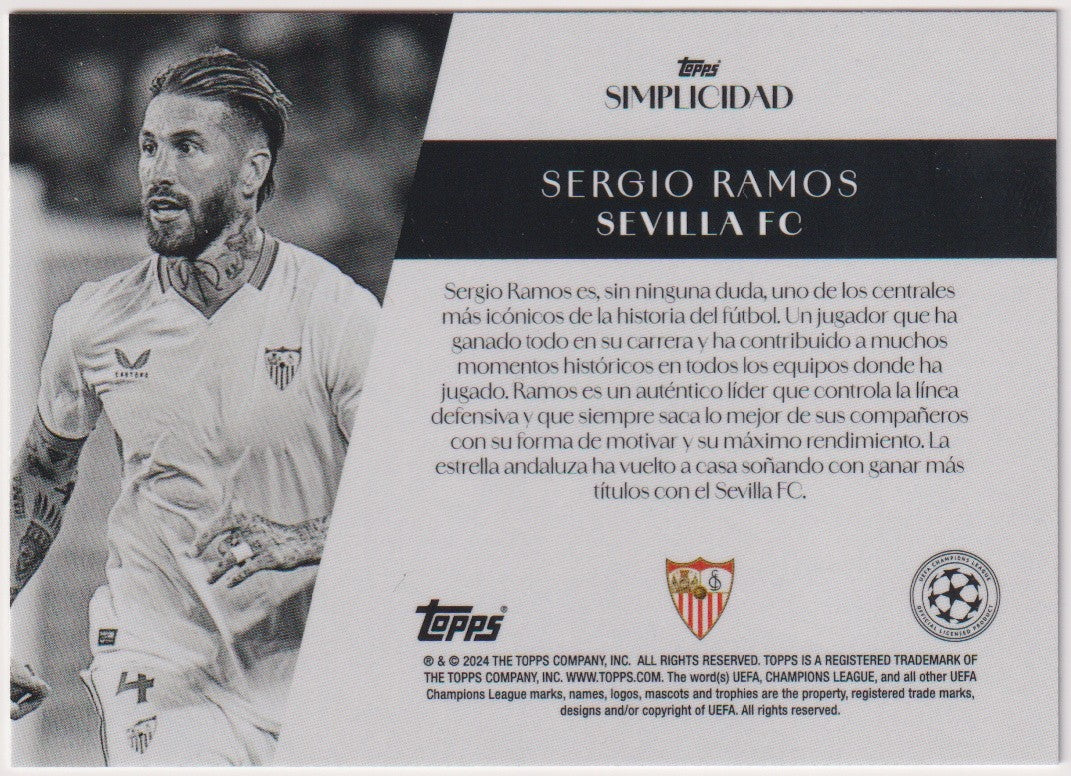 Topps SIMPLICIDAD Sergio Ramos Sevilla Legend Parallel Rare – Bild 2