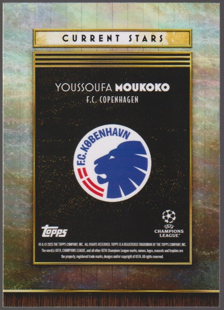 Topps Current 2024-25 Youssoufa Moukoko F.C. Copenhagen FC København Parallel – Bild 2