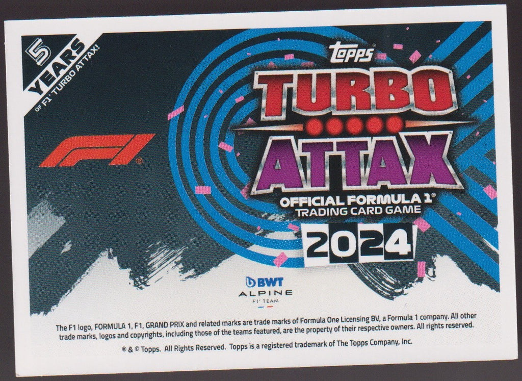 Topps Turbo Attax 2024 Formula 1 BWT Alpine F1 Team Parallel Rare Nr. 53 – Bild 2