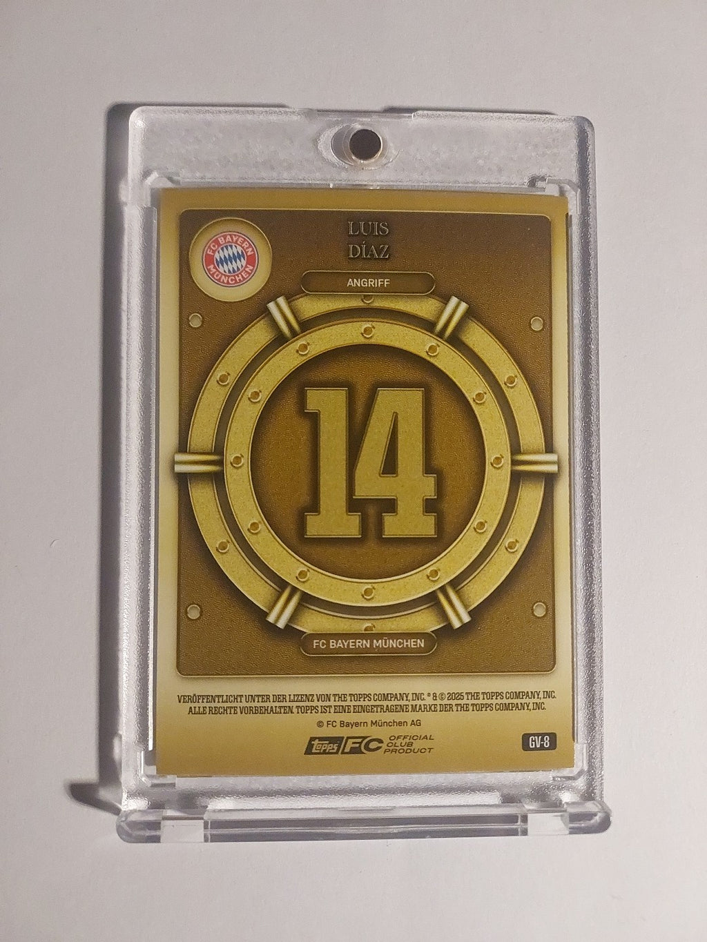 Topps Bayern München Tin Collector 2025-26 Luis Diaz Parallel Gold Vault – Bild 2