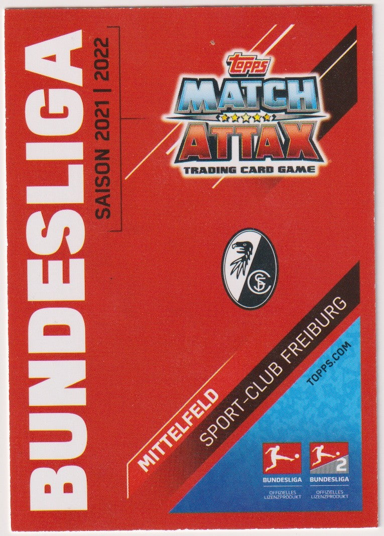 Topps Match Attax 2021-22 Roland Sallai On Card Auto Sport-Club Freiburg – Bild 2