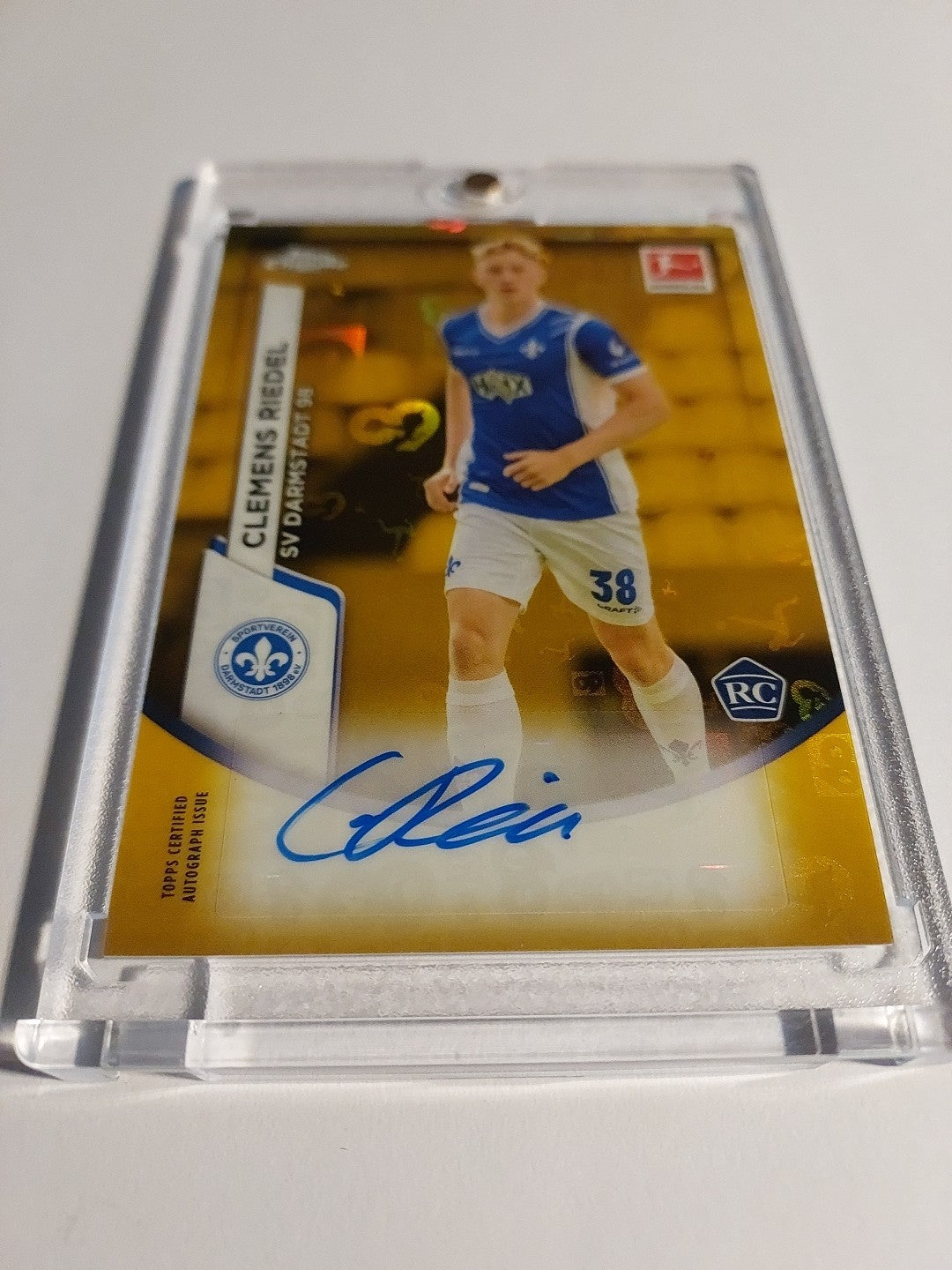 Topps Chrome Bundesliga 2023-24 Clemens Riedel Auto Darmstadt Parallel Refractor – Bild 2