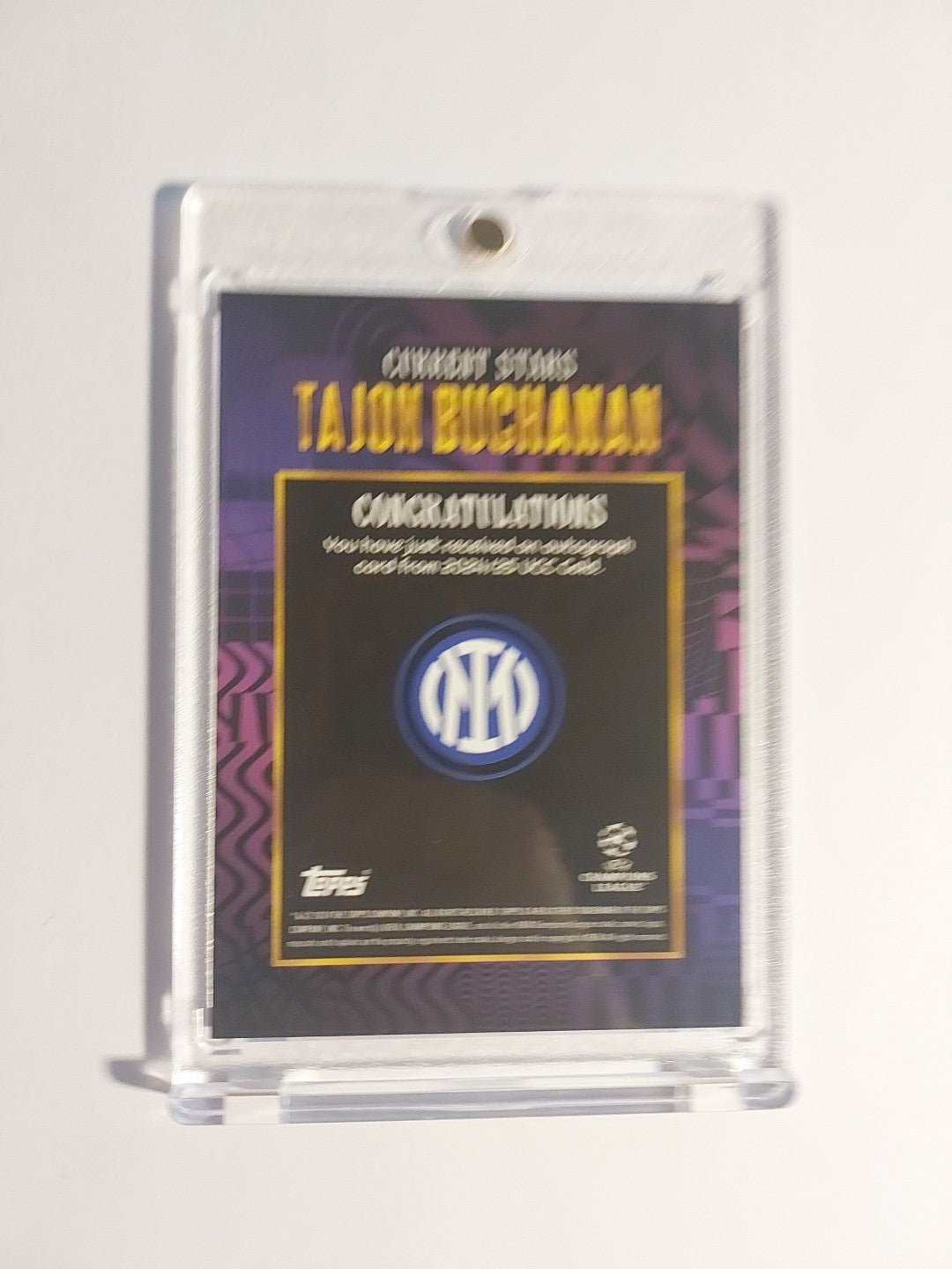 Topps UCC Gold 2024-25 Tajon Buchanan Inter Mailand Auto Refractor Parallel Rare – Bild 2