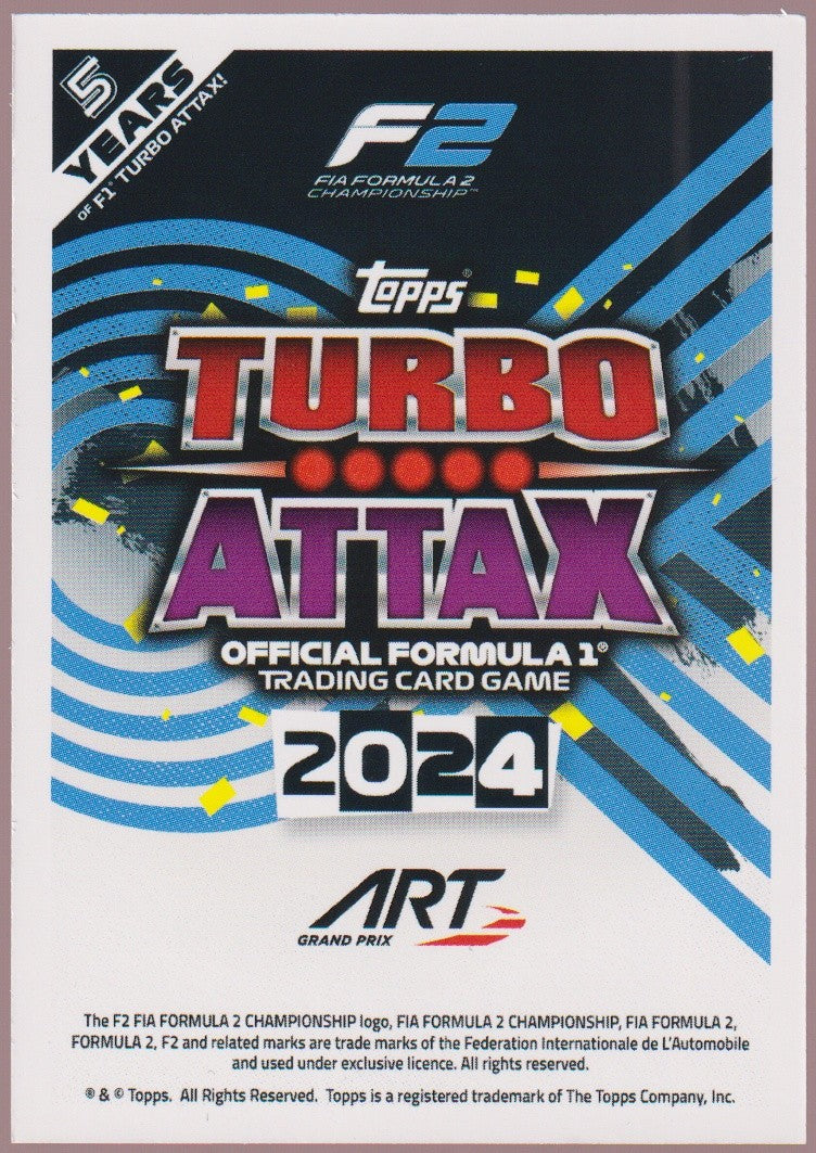 Topps FIA Formula 2 2024 Victor Martins ART Grand Prix Turbo Attax Parallel – Bild 2