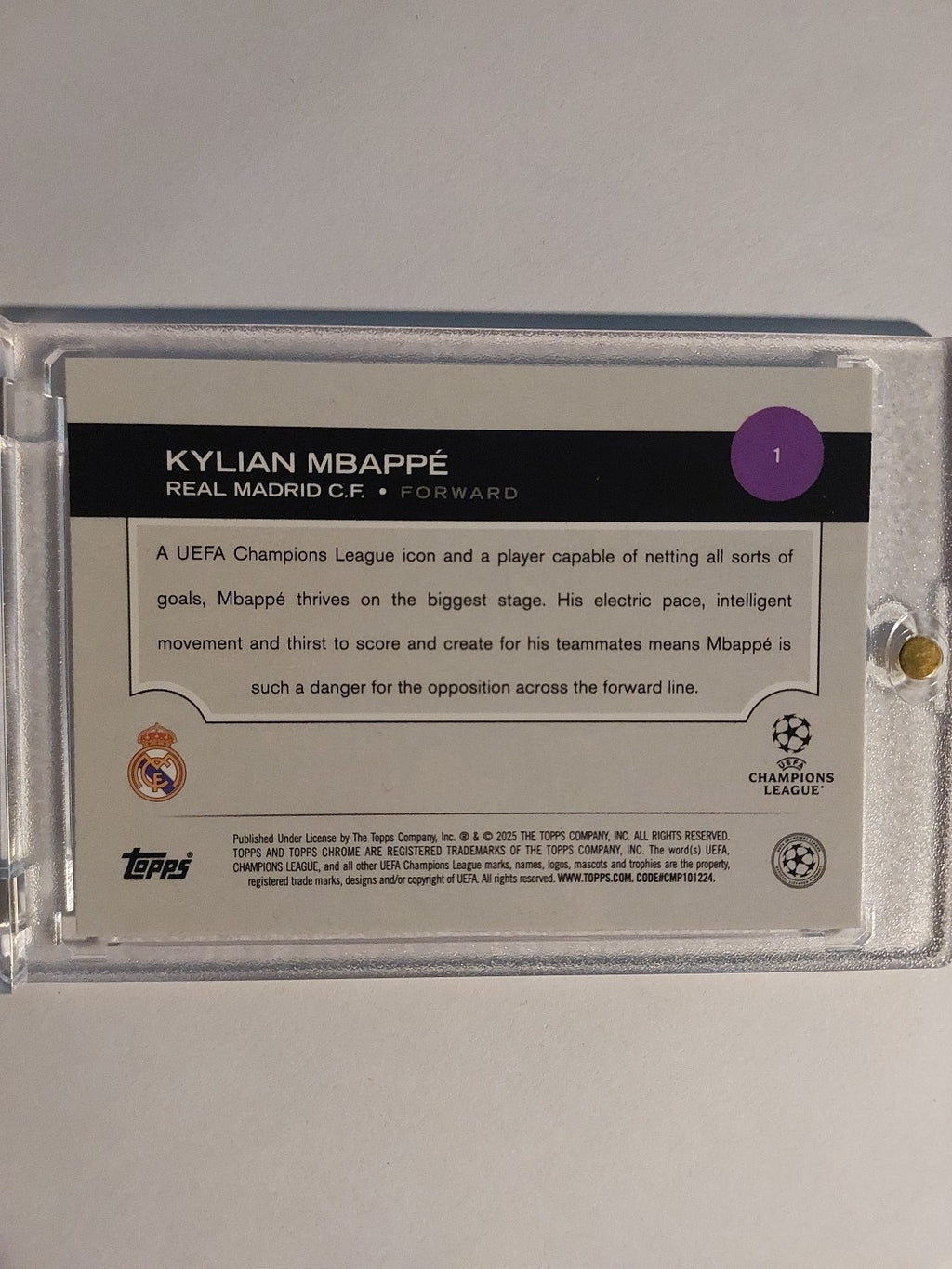 Topps Chrome 2024-25 Kylian Mbappé Real Madrid Parallel Insert Ultra Rare Hit – Bild 2