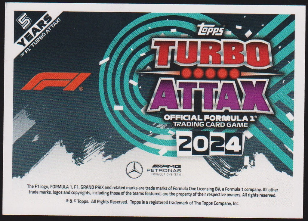 Topps Turbo Attax 2024 AMG Petronas Parallel Rare – Bild 2
