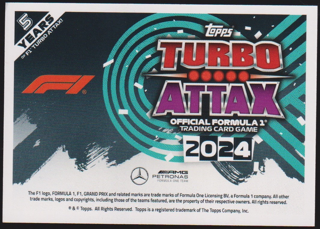 Topps Turbo Attax 2024 AMG Petronas Parallel Rare – Bild 2