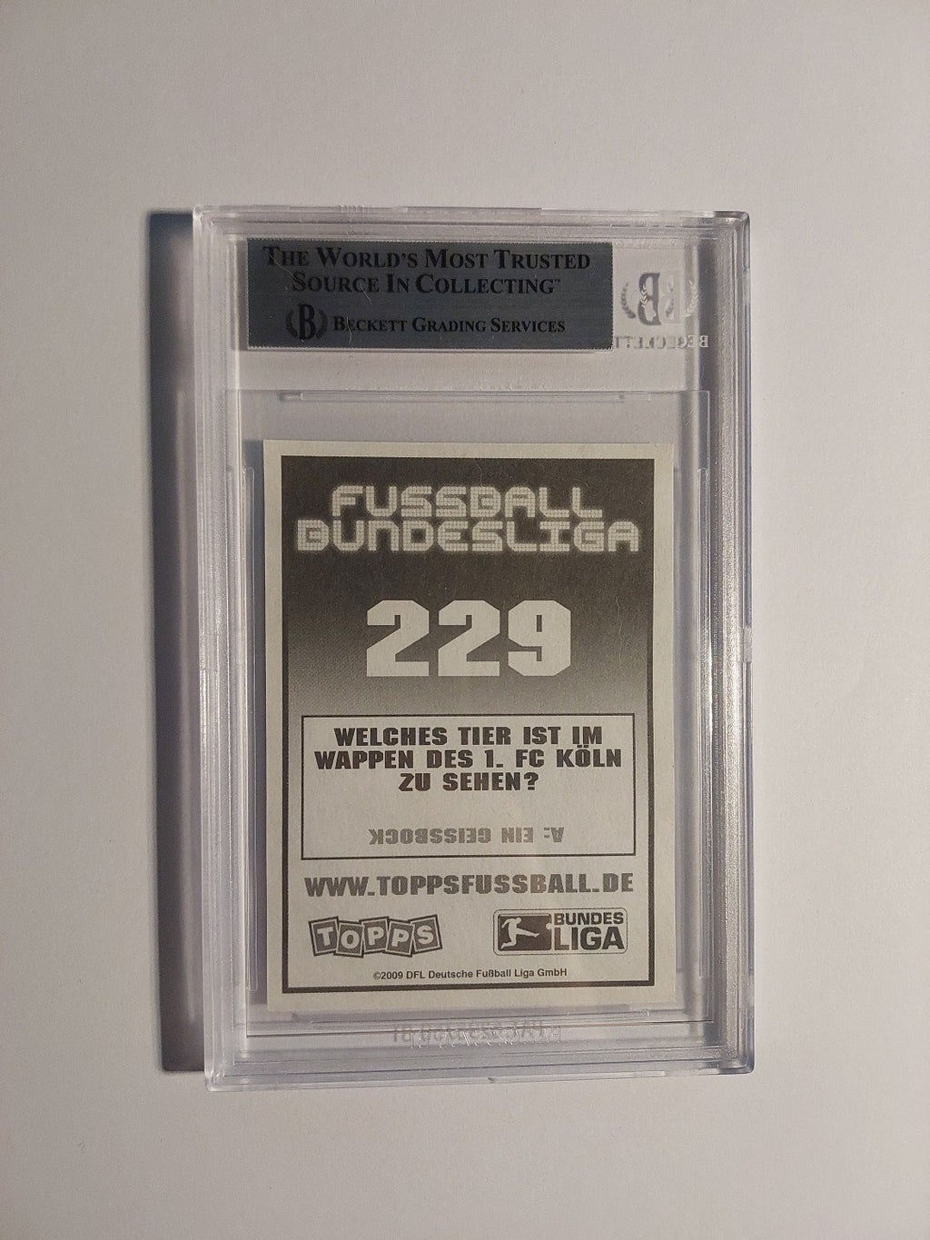 Topps Bundesliga 2009-10 Lukas Podolski 1. FC Köln Parallel Auto BGS 8.5 PSA SGC – Bild 2