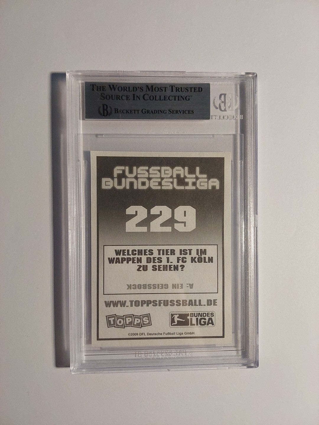 Topps Bundesliga 2009-10 Lukas Podolski 1. FC Köln Parallel Auto BGS 8.5 PSA SGC – Bild 2