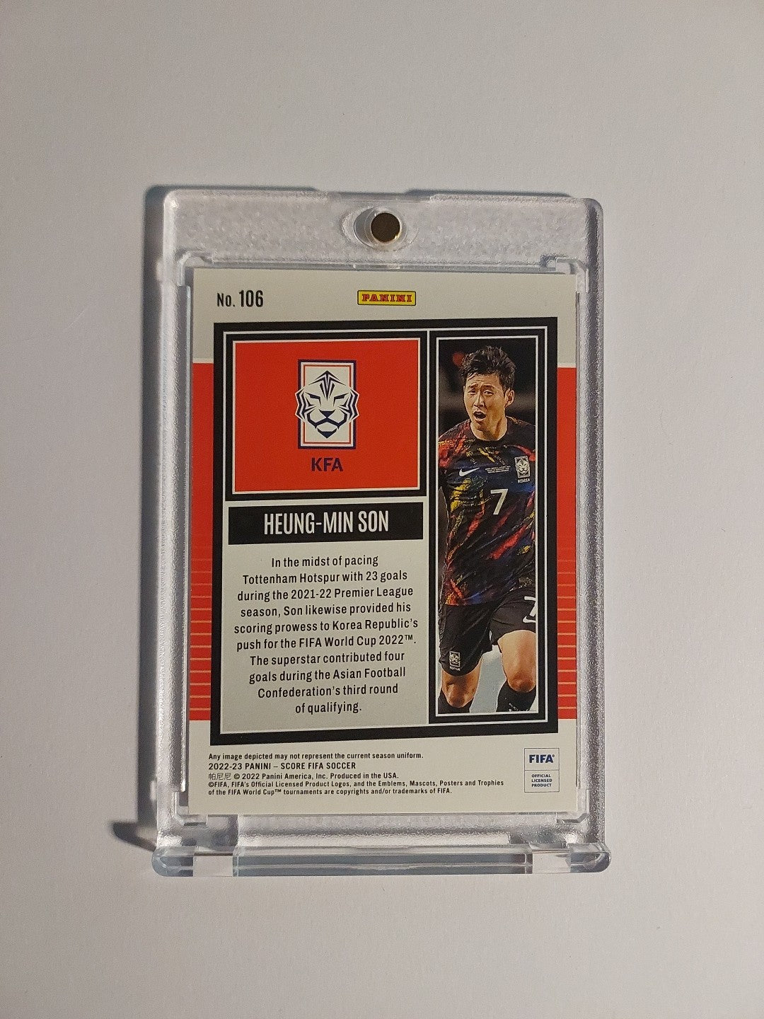 Panini Score 2022-23 Heung Min Son Korea Tottenham Parallel Ultra Rare Hit – Bild 2